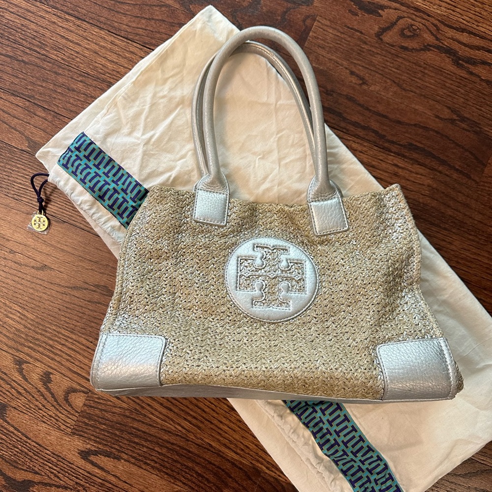 Tory Burch Ella rattan tote 💼